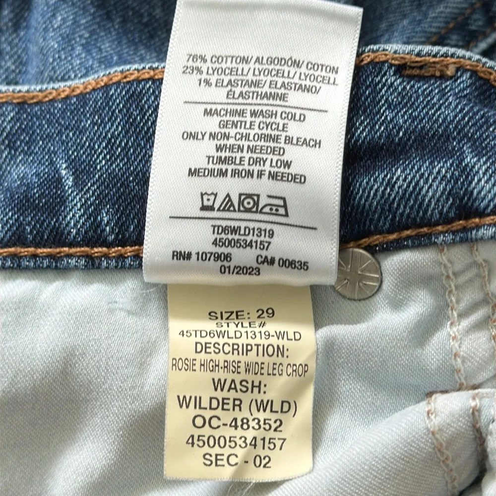 Hudson Jeans Rosie High Rise Wide Leg Crop in Wilder Wash - Picture 6 of 6